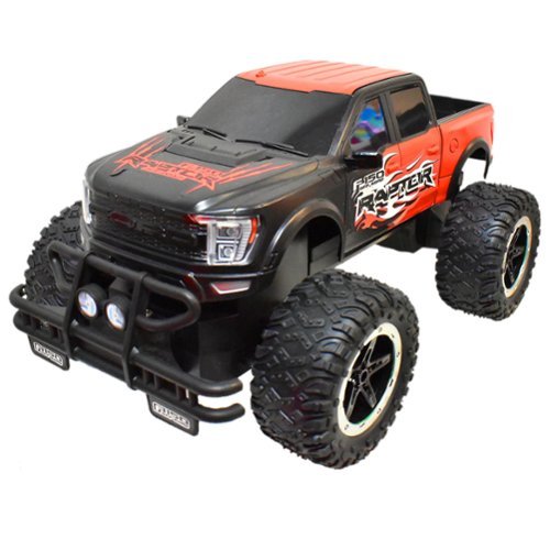 Toy Shock RC: Ford Raptor: 1:16 - Black & Red GLOBAL SHIPPING