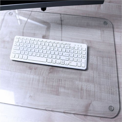 Floortex - Glaciermat Glass Desk Pad - 20'' x 36'' - Clear