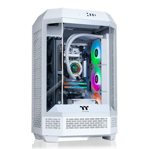 Thermaltake - LCGS Reactor 7897XS Gaming Desktop AMD Ryzen 7 7800X3D, 32GB Memory, Radeon RX 9070 XT, 2TB SSD NVMe M.2 - Snow
