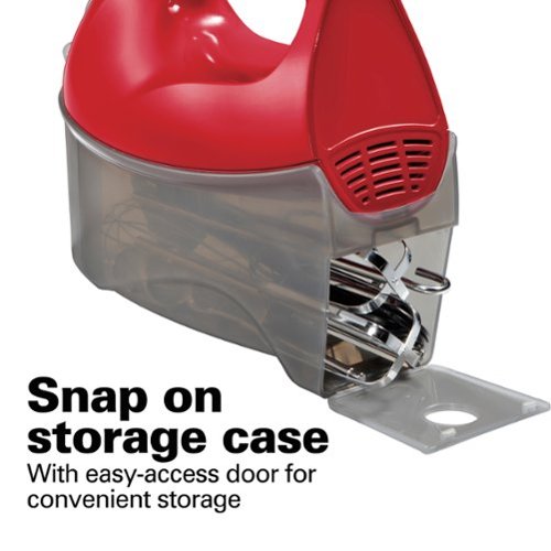 Hamilton Beach 6 Speed Hand Mixer with Snap-On Case - red BUY IN EUROPE