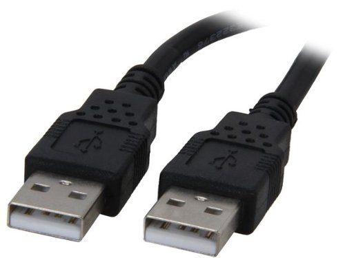Cables to Go - C2G 28105 USB Cable - USB 2.0 A Male to A Male Cable, Black (3.3 Feet, 1 Meter)-Front_Standard 