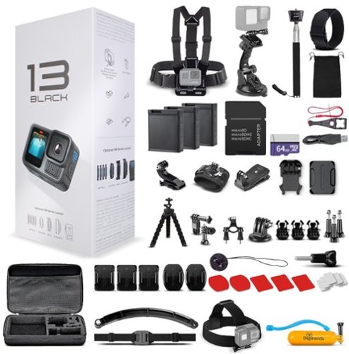 Bundle GoPro HERO13 Action Camera + 64GB Card, 50 Piece Accessory