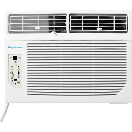 Keystone - 550 Sq. Ft 12,000 BTU Window Air Conditioner with Supplemental Heat - White