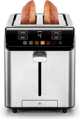 Chefman - Smart Touch 2 Slice Digital Toaster with 6 Touchscreen Shade Settings - Stainless Steel-Front_Standard 