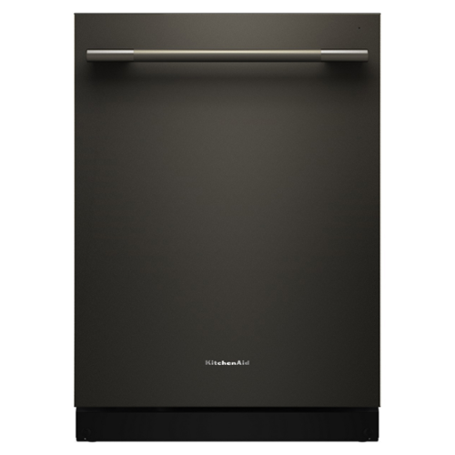 KitchenAid - 24" Top Control Built-In Dishwasher with 360 Max Jets Third Rack and ProDry System, 44 dBA - Black Ore-Front_Standard 