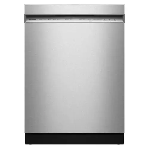 Front. KitchenAid - KitchenAid - 24" Front Control Built-In Tub Dishwasher with Third Level Utensil Rack and 47 dBA - PrintShield Stainless.