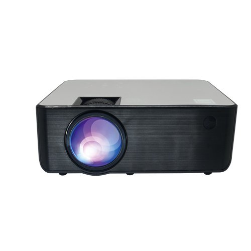 RCA - Refurbished Excellent - RPJ133 720P , Bluetooth, HDMI, USB, Remote, Voice Control, Smart Home Theater Projector, with Roku Stick - Black/Silver-Front_Standard 