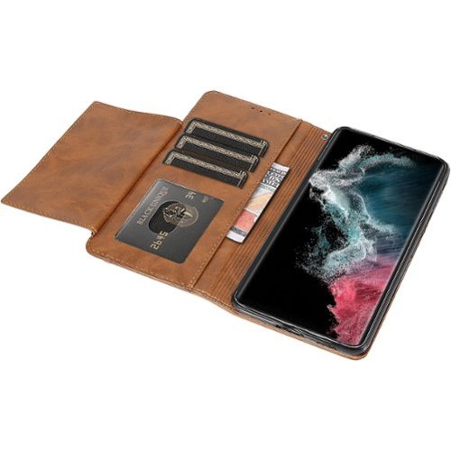 SaharaCase Folio Wallet Case for Samsung Galaxy S22 - Brown WHERE TO BUY
