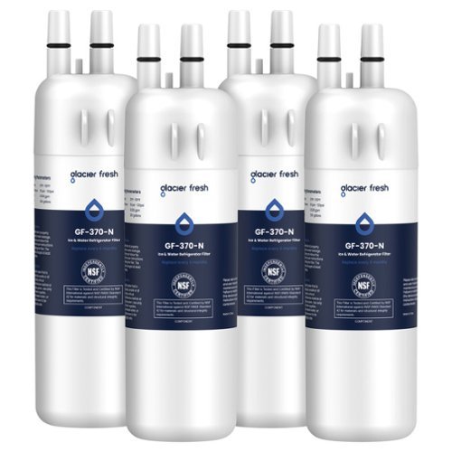 GLACIER FRESH - EDR1RXD1 Refrigerator Water Filter Compatible with W10295370A, WHR1RXD1, 4 Pack-Front_Standard 
