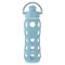 Lifefactory - 22-Oz Glass Water Bottle with Active Flip Cap, Protective Silicone Sleeve - Denim-Front_Standard