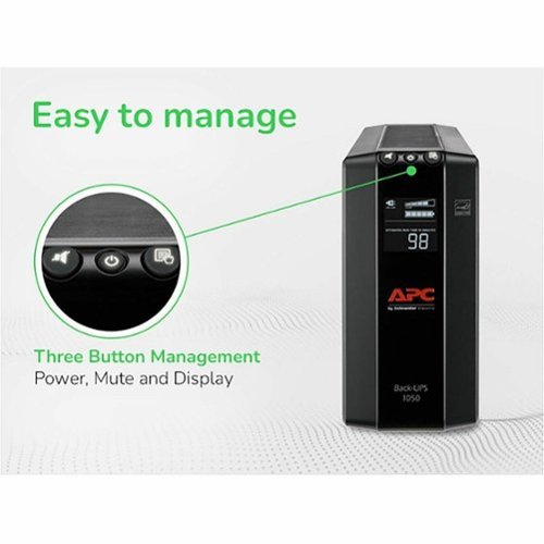 APC - UPS Battery Backup Pro, 1050VA/600W, Tower, 8 Outlets, LCD Display - Black-Alt_View_Standard_23 