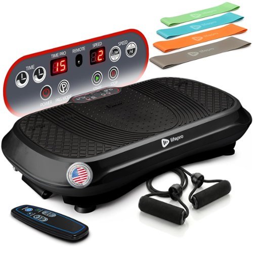 LifePro - Waver Vibration Plate – Whole Body Exercise Machine for Weight Loss, Muscle Toning & Lymphatic Drainage - Black-Front_Standard 