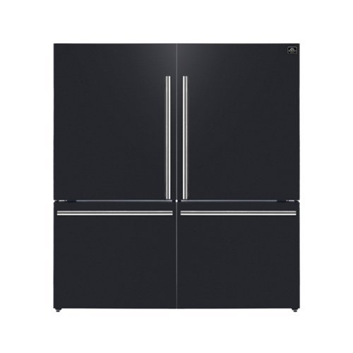 Forno Appliances - Milano 34.4 Cu. Ft.Freestanding Dual Bottom Freezer Refrigerator - Black
