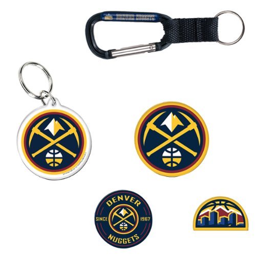 WinCraft - Denver Nuggets 5-Pack Key Ring and Fridge Magnet Set - Multicolor-Front_Standard 