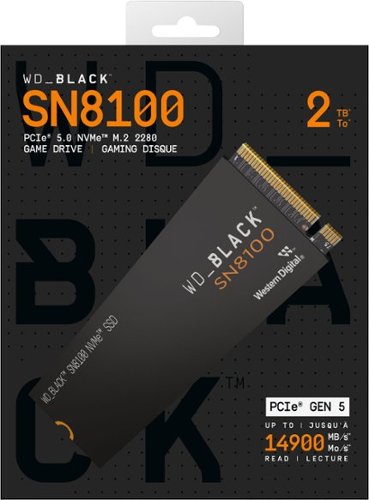 WD BLACK SN8100 2TB Non Heatsink Internal SSD Gen 5x4 NVMe