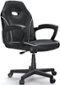 ACGAM - Slim Gaming Chair, Ergonomic Office Chair with Superior Leather, 360° Swivel and Height Adjustment for Home Office - Black-Front_Standard 