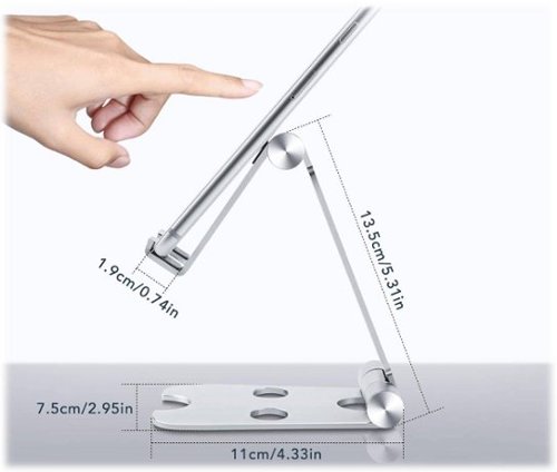 SaharaCase Foldable Stand for Most Cell Phones and Tablets up to 10 - Silver BUY ONLINE