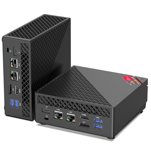 ACEMAGICIAN - AM06PRO Mini Gaming PC - AMD Ryzen 7 5700U 8C/16T Processor Up to 4.3Ghz - 32GB Memory - 512GB SSD - Support 4K UHD WiFi - Black-Front_Standard 