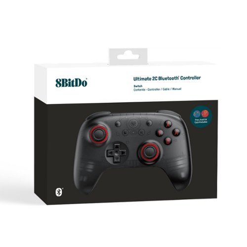 8BitDo Ultimate 2C Bluetooth Wireless Gaming Controller for Nintendo Switch, Nintendo Switch 2 - Transparent Black BUY IN HONG KONG