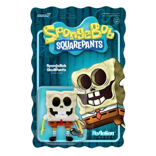 Super7 ReAction 3.75 in Plastic SpongeBob SquarePants - SkullPants SpongeBob INTERNATIONAL SHIPPING