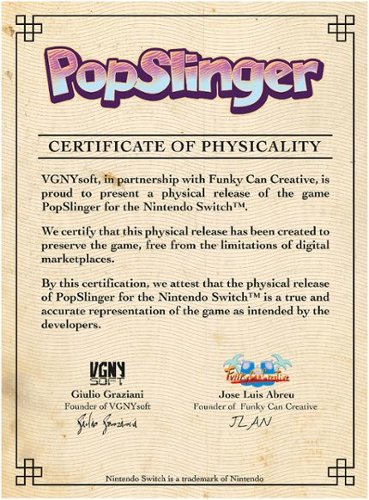 VGNYsoft PopSlinger Extra Edition - Nintendo Switch WORLDWIDE DELIVERY