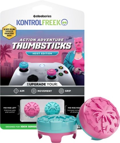 KontrolFreek - Heist Edition Action Adventure Thumbsticks for Gaming Controllers -Xbox One and Xbox Series X/S - Pink/Blue
