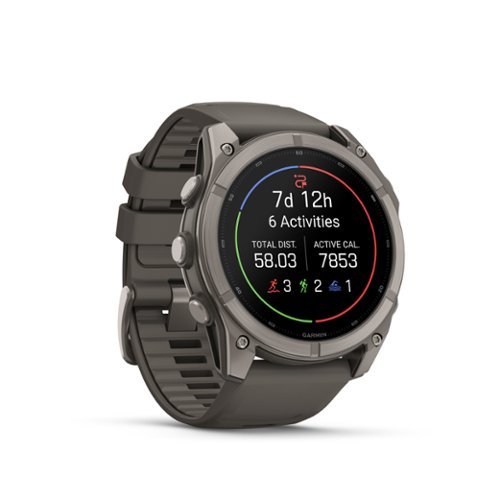 Garmin fēnix 9 AMOLED GPS Smartwatch 51mm Fiber-reinforced polymer - Pebble Gray Silicone Band - (2026) SHOP ONLINE