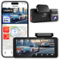 REDTIGER - 4K Dual HDR 4'' Touch Screen Dash Cam , Voice Control , 5G WiFi , 256GB - Black-Front_Standard