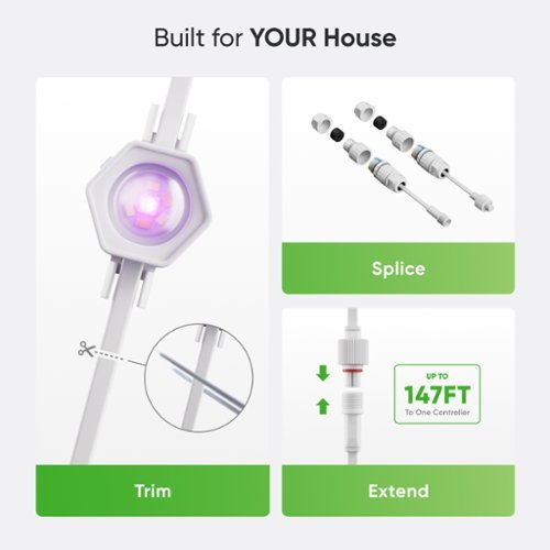 Nanoleaf Matter Smart Multicolor Permanent Outdoor Lights Smarter Kit ...