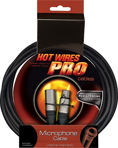  Hot Wires - 10' Microphone Cable - Black
