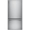 GE - 24.8 Cu. Ft. Bottom-Freezer Refrigerator - Stainless Steel-Front_Standard 