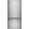 GE - 24.8 Cu. Ft. Bottom-Freezer Refrigerator - Stainless Steel-Front_Standard