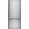 GE - 21.0 Cu. Ft. Bottom-Freezer Refrigerator - Stainless Steel-Front_Standard 