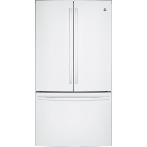  GE - 28.5 Cu. Ft. French Door Refrigerator - High Gloss White