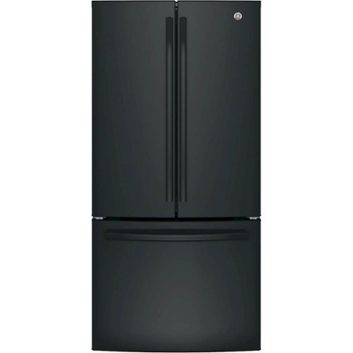 GE - 24.8 Cu. Ft. French Door Refrigerator - High gloss black