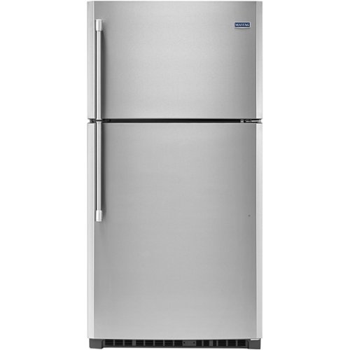 Maytag - 21.2 Cu. Ft. Top-Freezer Refrigerator - Stainless Steel-Front_Standard 