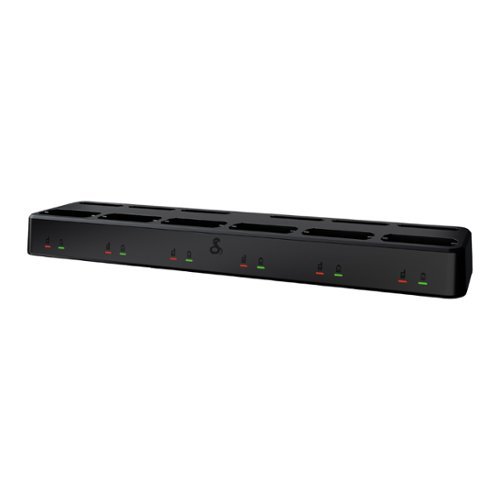 Cobra - Six-Dock Charger for Cobra Performa Business Radios, with charging cable - Black - Black