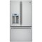 Café - Series 22.2 Cu. Ft. French Door Counter-Depth Refrigerator with Keurig Brewing System - Stainless steel-Front_Standard