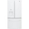GE - 23.6 Cu. Ft. French Door Refrigerator - High Gloss White-Front_Standard 