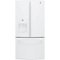 GE - 23.6 Cu. Ft. French Door Refrigerator - High Gloss White-Front_Standard