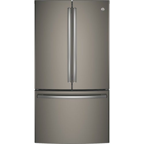 GE - 28.7 Cu. Ft. French Door Refrigerator with LED Lighting - Slate