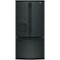 GE - 23.6 Cu. Ft. French Door Refrigerator - High Gloss Black-Front_Standard 