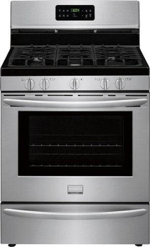  Frigidaire - Gallery 5.0 Cu. Ft. Self-Cleaning Freestanding Gas Convection Range - Stainless steel