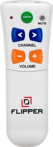 Flipper Remote - Universal Easy to Use Large Button Remote for Seniors and Partially Sighted Users - White