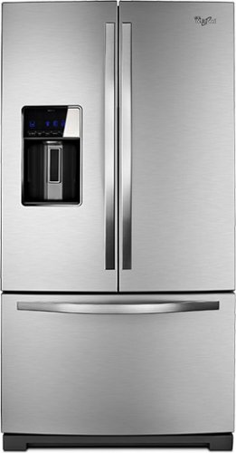  Whirlpool - 28.6 Cu. Ft. French Door Refrigerator with Thru-the-Door Ice and Water - Stainless steel