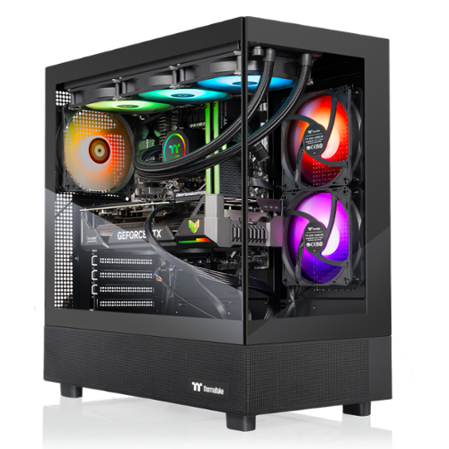 Thermaltake - LCGS View 9870T-270 Gaming Desktop AMD Ryzen 7 9800X3D, 32GB Memory, NVIDIA GeForce RTX 5070 Ti, 2TB NVMe M.2 - Black