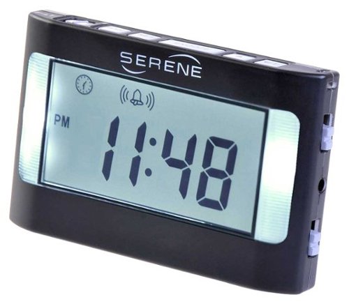  Serene Innovations - VA3 Vibrating Travel Alarm Clock - Black