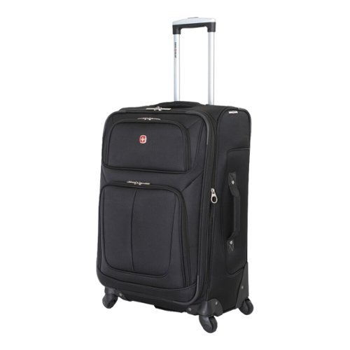 SwissGear - 25" Expandable Spinner - Black-Left_Standard 