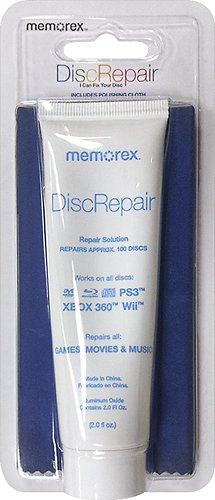  Memorex - DiscRepair CD/DVD Scratch Repair Kit - Black