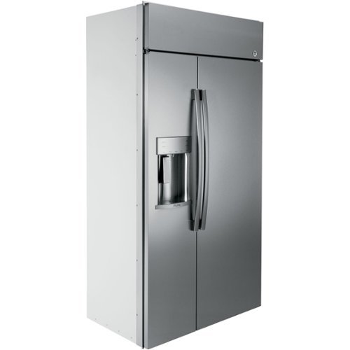 GE - Profile Series 24.3 Cu. Ft. Side-by-Side Built-In Refrigerator - Stainless Steel
